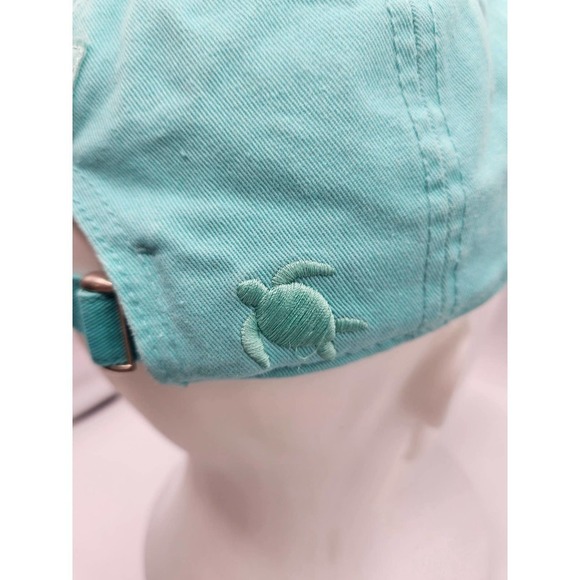 Simply Southern Aqua Blue Baseball Hat USA Flag Turtle Adjustable - Picture 7 of 10